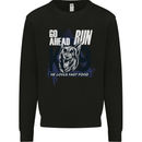 Guard Dog German Shepherd Fast Food Mens Sweatshirt Jumper Black
