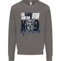 Guard Dog German Shepherd Fast Food Mens Sweatshirt Jumper Charcoal