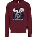 Guard Dog German Shepherd Fast Food Mens Sweatshirt Jumper Maroon