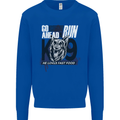 Guard Dog German Shepherd Fast Food Mens Sweatshirt Jumper Royal Blue