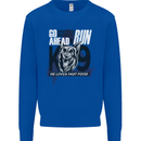Guard Dog German Shepherd Fast Food Mens Sweatshirt Jumper Royal Blue