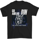 Guard Dog German Shepherd Fast Food Mens T-Shirt Cotton Gildan Black