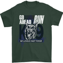 Guard Dog German Shepherd Fast Food Mens T-Shirt Cotton Gildan Forest Green