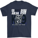 Guard Dog German Shepherd Fast Food Mens T-Shirt Cotton Gildan Navy Blue