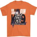 Guard Dog German Shepherd Fast Food Mens T-Shirt Cotton Gildan Orange