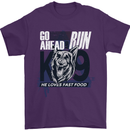 Guard Dog German Shepherd Fast Food Mens T-Shirt Cotton Gildan Purple