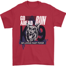 Guard Dog German Shepherd Fast Food Mens T-Shirt Cotton Gildan Red