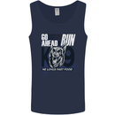 Guard Dog German Shepherd Fast Food Mens Vest Tank Top Navy Blue