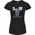 Guard Dog German Shepherd Fast Food Womens Petite Cut T-Shirt Black