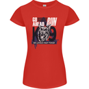 Guard Dog German Shepherd Fast Food Womens Petite Cut T-Shirt Red