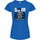 Guard Dog German Shepherd Fast Food Womens Petite Cut T-Shirt Royal Blue