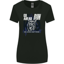 Guard Dog German Shepherd Fast Food Womens Wider Cut T-Shirt Black