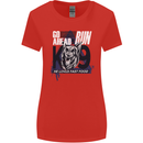 Guard Dog German Shepherd Fast Food Womens Wider Cut T-Shirt Red