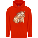 Guinea Pigs Hugging Childrens Kids Hoodie Bright Red