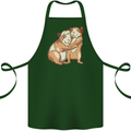 Guinea Pigs Hugging Cotton Apron 100% Organic Forest Green