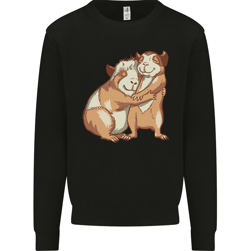 Guinea Pigs Hugging Kids Sweatshirt Jumper Black