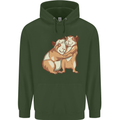 Guinea Pigs Hugging Mens 80% Cotton Hoodie Forest Green