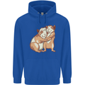 Guinea Pigs Hugging Mens 80% Cotton Hoodie Royal Blue