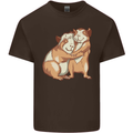 Guinea Pigs Hugging Mens Cotton T-Shirt Tee Top Dark Chocolate