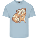Guinea Pigs Hugging Mens Cotton T-Shirt Tee Top Light Blue