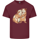 Guinea Pigs Hugging Mens Cotton T-Shirt Tee Top Maroon