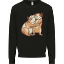 Guinea Pigs Hugging Mens Sweatshirt Jumper Black