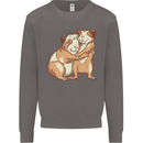 Guinea Pigs Hugging Mens Sweatshirt Jumper Charcoal