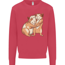 Guinea Pigs Hugging Mens Sweatshirt Jumper Heliconia