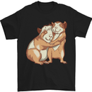 Guinea Pigs Hugging Mens T-Shirt Cotton Gildan Black