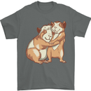 Guinea Pigs Hugging Mens T-Shirt Cotton Gildan Charcoal