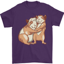 Guinea Pigs Hugging Mens T-Shirt Cotton Gildan Purple