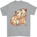 Guinea Pigs Hugging Mens T-Shirt Cotton Gildan Sports Grey