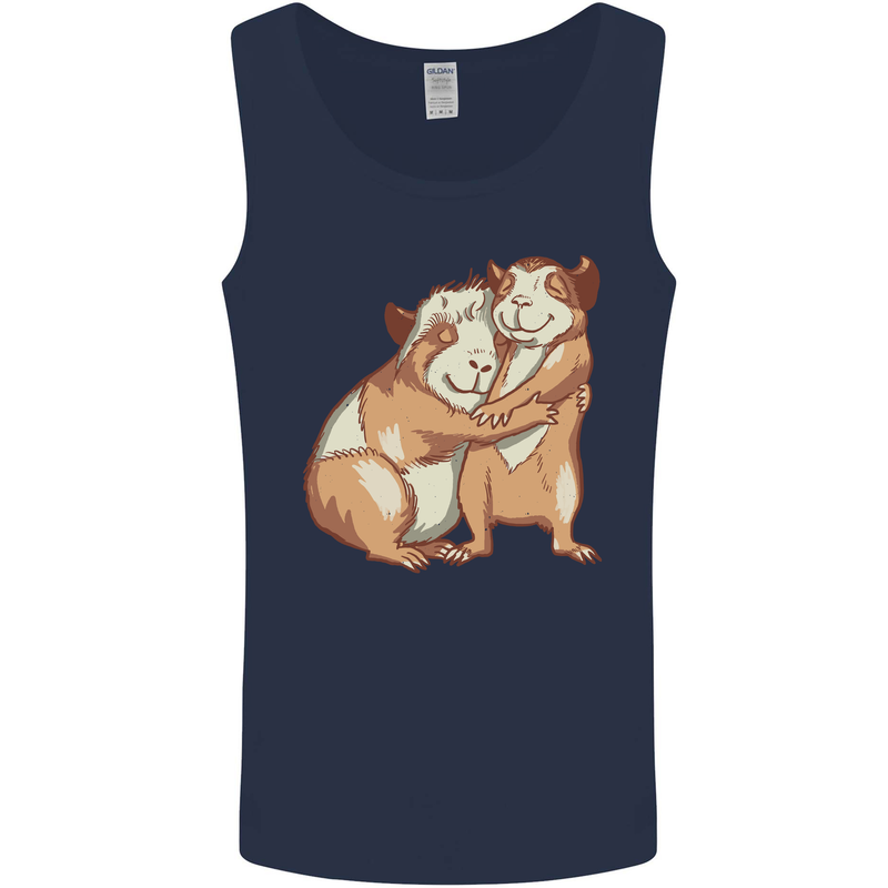 Guinea Pigs Hugging Mens Vest Tank Top Navy Blue