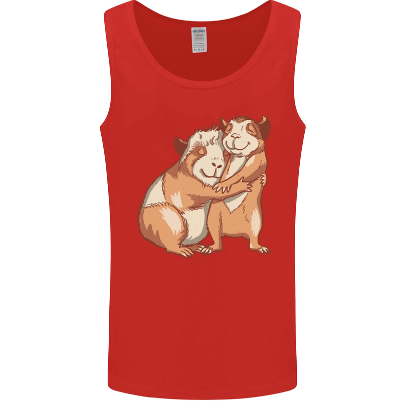 Guinea Pigs Hugging Mens Vest Tank Top Red