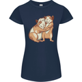 Guinea Pigs Hugging Womens Petite Cut T-Shirt Navy Blue