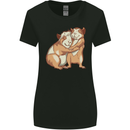 Guinea Pigs Hugging Womens Wider Cut T-Shirt Black