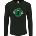 Guiness Ripped Top Funny Alcohol Beer Mens Long Sleeve T-Shirt Black