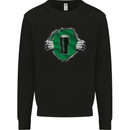 Guiness Ripped Top Funny Alcohol Beer Mens Sweatshirt Jumper Black