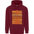Guitar Bass Electric Acoustic Player Music Childrens Kids Hoodie Maroon