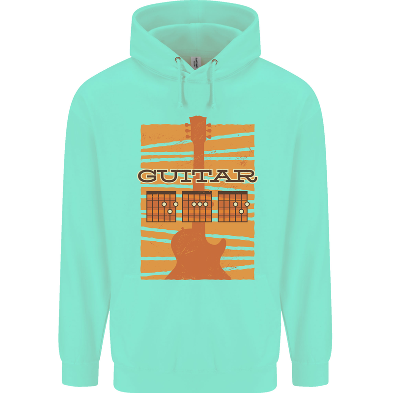 Guitar Bass Electric Acoustic Player Music Childrens Kids Hoodie Peppermint