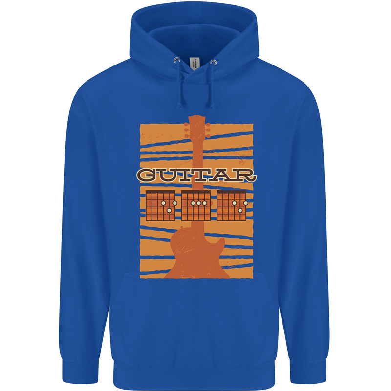 Guitar Bass Electric Acoustic Player Music Childrens Kids Hoodie Royal Blue