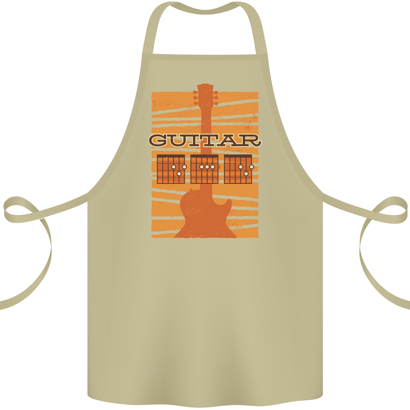 Guitar Bass Electric Acoustic Player Music Cotton Apron 100% Organic Khaki