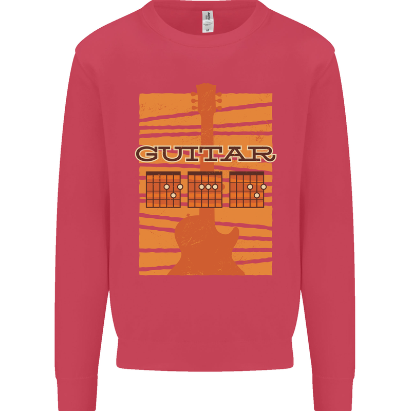 Guitar Bass Electric Acoustic Player Music Kids Sweatshirt Jumper Heliconia