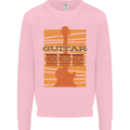 Guitar Bass Electric Acoustic Player Music Kids Sweatshirt Jumper Light Pink