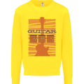 Guitar Bass Electric Acoustic Player Music Kids Sweatshirt Jumper Yellow