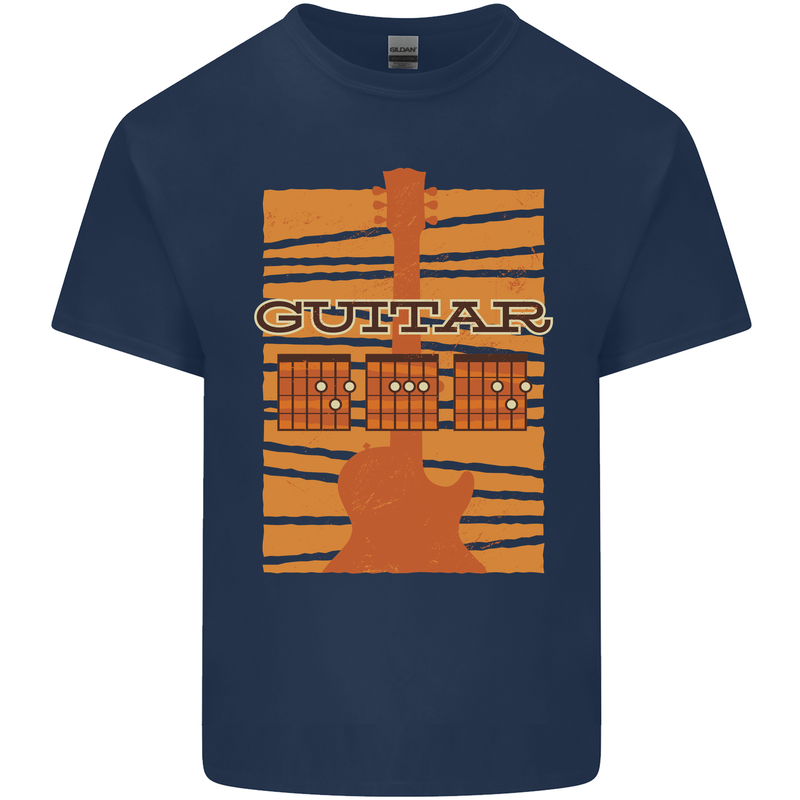 Guitar Bass Electric Acoustic Player Music Kids T-Shirt Childrens Navy Blue