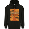 Guitar Bass Electric Acoustic Player Music Mens 80% Cotton Hoodie Black