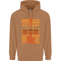 Guitar Bass Electric Acoustic Player Music Mens 80% Cotton Hoodie Caramel Latte
