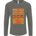 Guitar Bass Electric Acoustic Player Music Mens Long Sleeve T-Shirt Charcoal