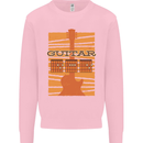 Guitar Bass Electric Acoustic Player Music Mens Sweatshirt Jumper Light Pink